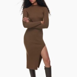 Aritzia color Cocoa bean Alchemy Dress